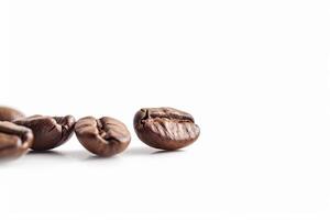 AI generated Coffee Beans Isolated on White Background photo