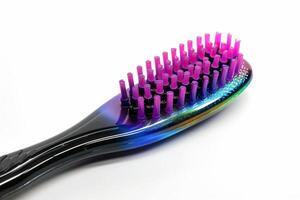 AI generated Vibrant Multi-Color Hairbrush Isolated on White Background photo