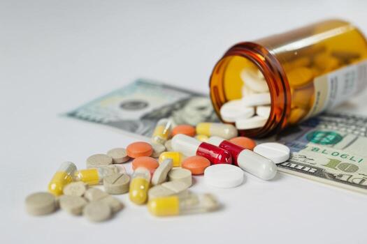 AI generated Indispensable Monetary Prescriptions Isolated on White Background photo