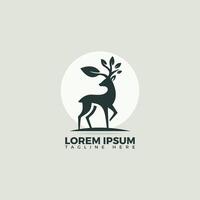 Deer logo design template, a vector illustration showcasing elegance and grace