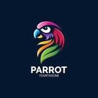 Beautiful Gradient Parrot logo design template vector