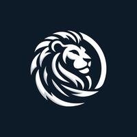 A majestic lion's head logo, symbolizing strength and power, in a sleek and modern design. vector