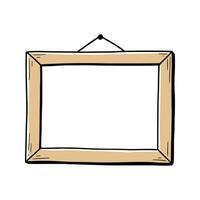 Hand drawn frame. Doodle sketch style vector