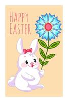 Vector Easter poster with bunny