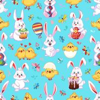 Vector Easter seamless pattern