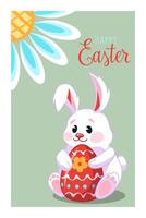 Vector Easter poster with bunny