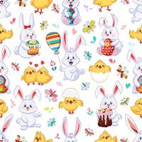 Vector Easter seamless pattern