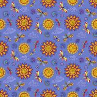 vector seamless color floral pattern