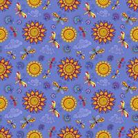 vector seamless color floral pattern