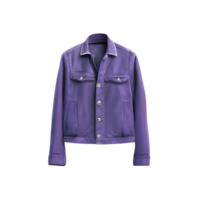 ai généré violet veste fabriqué de de base denim isolé sur transparent Contexte png
