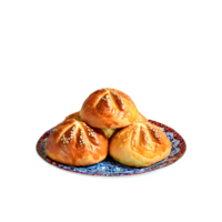 ai generato delizioso uzbeko pasticcini isolato su trasparente sfondo png