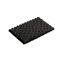 ai generiert schwarz Cracker isoliert auf transparent Hintergrund png