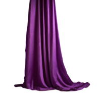 AI generated Purple silk curtain alone isolated on transparent background png