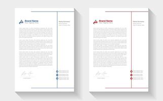 Modern Creative Clean business style letterhead bundle of your corporate project design. Set to print. modern business letterhead in abstract design. Elegant template design in minimalist. vector