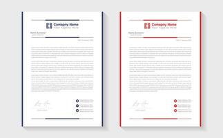 Modern Creative Clean business style letterhead bundle of your corporate project design. Set to print. modern business letterhead in abstract design. Elegant template design in minimalist. vector