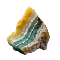 ai generato banded colata calcite formato di minerale ricco isolato su trasparente sfondo png