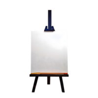 AI generated Canvas and easel photograph isolated on transparent background png