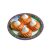 AI generated Delicious uzbek pastries isolated on transparent background png