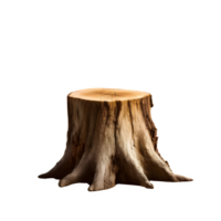 AI generated A tree stump isolated on transparent background png