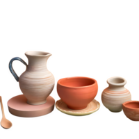 AI generated Pottery and ceramics craft isolated on transparent background png