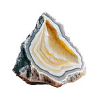 ai generato banded colata calcite formato di minerale ricco isolato su trasparente sfondo png