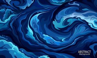 Abstract background with blue and white color like cloud mega mendung style vector