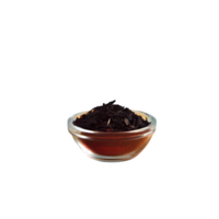 AI generated Black tea held in a glass bowl isolated on transparent background png