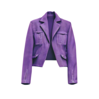 ai généré violet veste fabriqué de de base denim isolé sur transparent Contexte png