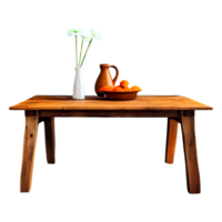 AI generated Farmhouse table isolated on transparent background png