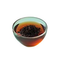 AI generated Black tea held in a glass bowl isolated on transparent background png