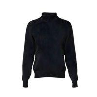 ai generado negro pull-over aislado en transparente antecedentes png