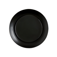 AI generated Black plate isolated on transparent background png