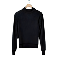 AI generated Black pullover isolated on transparent background png