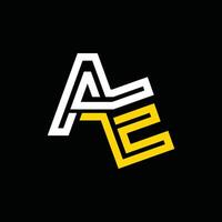 único letra ae moderno logo diseño, adecuado para tu compañía, marca, y etc vector