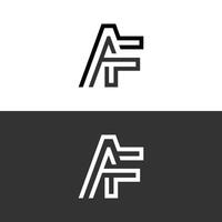 Untitled-1Abstract Letter AF simple line modern logo, logotype element for template vector