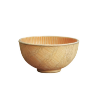 AI generated Beautiful thai handicraft bowl isolated on transparent background png