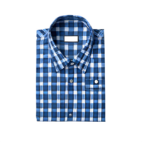 ai generado elegante azul tartán camisa para hombres aislado en transparente antecedentes png