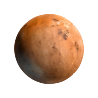 AI generated Mercury planet or foreign planet isolated on transparent background png