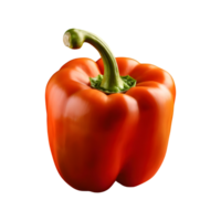 ai gegenereerd macro schot van een paprika peper geïsoleerd Aan transparant achtergrond png