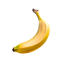 ai generato Banana isolato su trasparente sfondo png