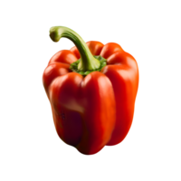 ai gegenereerd macro schot van een paprika peper geïsoleerd Aan transparant achtergrond png