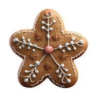 AI generated 3d gingerbread man merry christmas cookie png