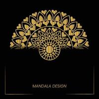 golden mandala design vector