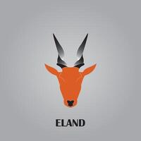 Eland head logo design vector