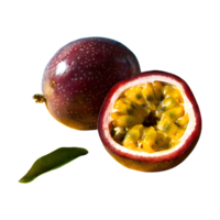 ai gegenereerd passie fruit geïsoleerd Aan transparant achtergrond png