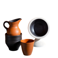 AI generated Pottery and ceramics craft isolated on transparent background png