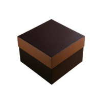 AI generated Studio shot of a black brown box isolated on transparent background png