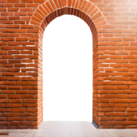 AI generated Brick wall and open gap isolated on transparent background png