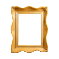 AI generated Classic frame skillfully carved isolated on transparent background png