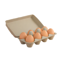 AI generated Egg carton isolated on transparent background png